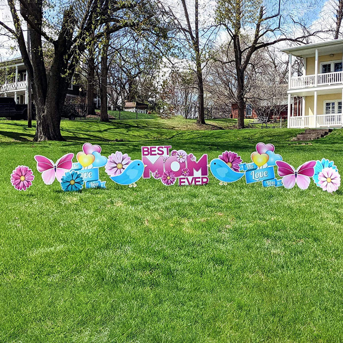 The Holiday Aisle® 13pc Set, Best Mom Ever,Mother's Day Yard Decoration